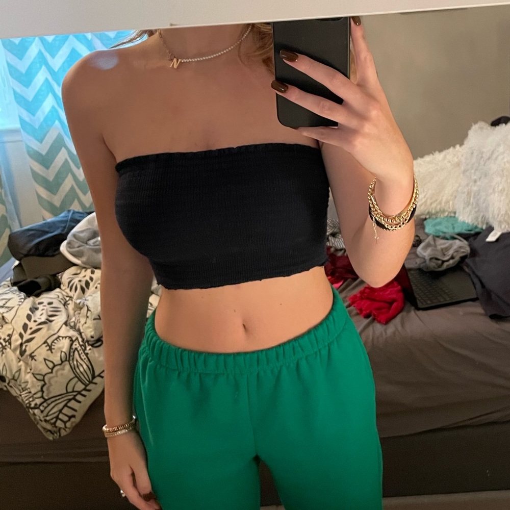 Hollister Navy blue tube top